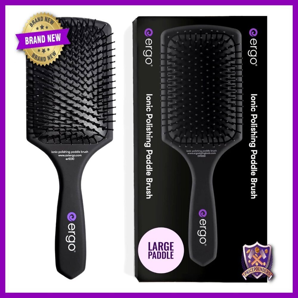 Large Polishing Paddle Hair Brush Detangling Wet Dry Shine Styling Tool